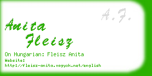 anita fleisz business card